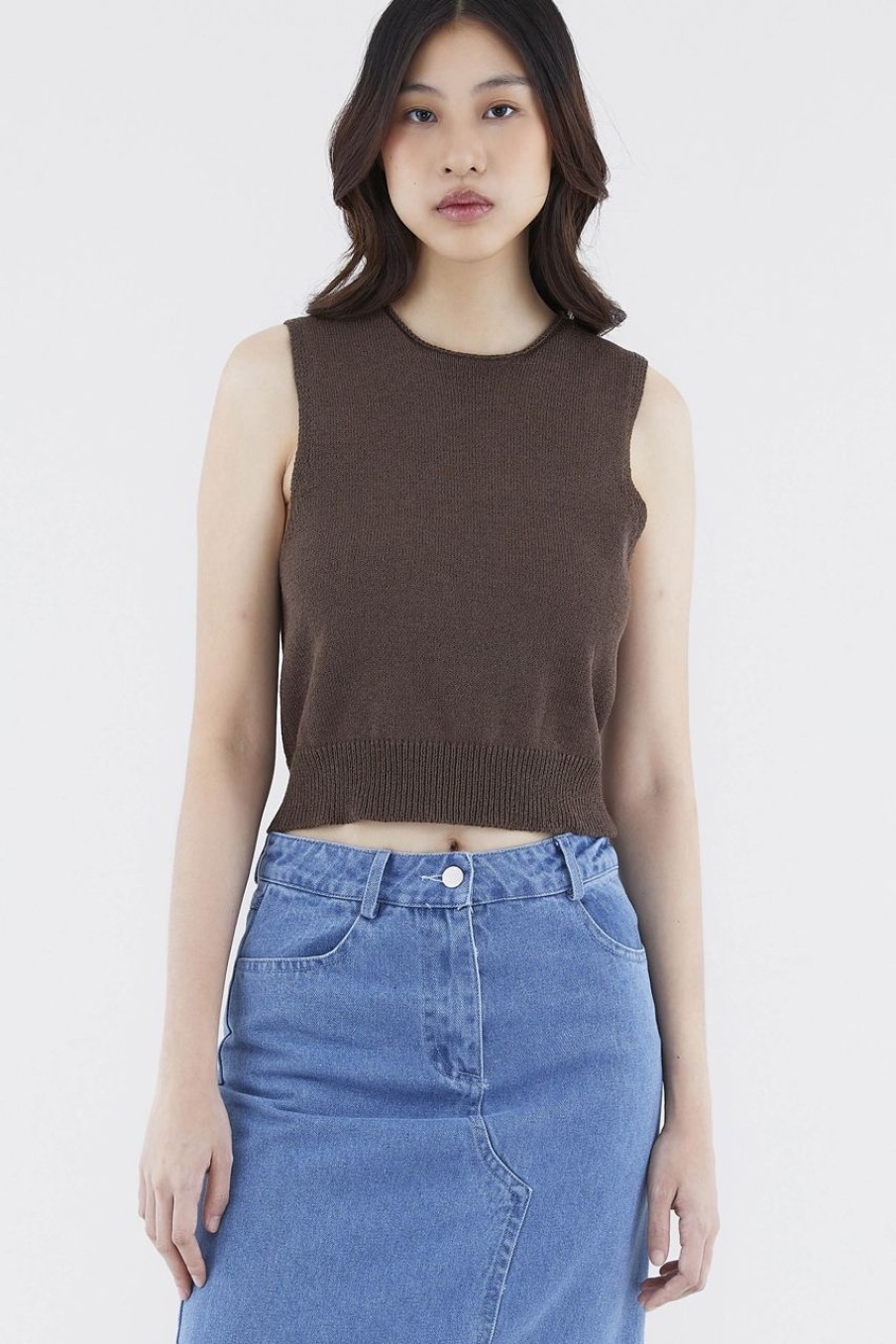 Women The Editor's Market Tops | Ranyon Relaxed Knit Tank Espresso