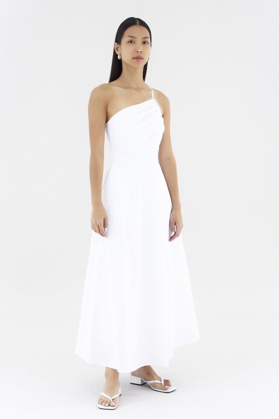 Women The Editor's Market Dresses | Brynleigh One-Shoulder Dress White