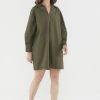 Women The Editor's Market Dresses | Eleanor Shirtdress Dark Olive