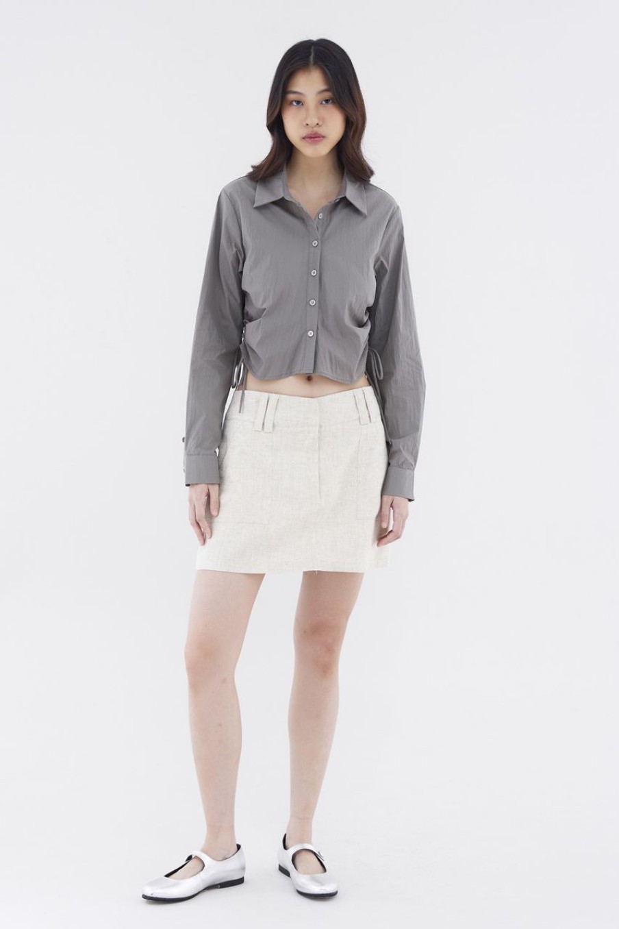 Women The Editor's Market Skirts | Vanrell Linen Low-Rise Skirt Sand