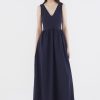 Women The Editor's Market Dresses | Hazell Padded V-Neck Dress Eclipse