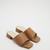 Women The Editor's Market Flats | Rhea Block Heel Slides Nectar