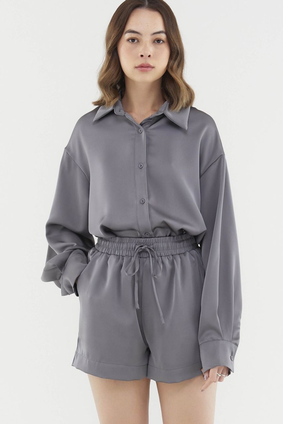 Women The Editor's Market Tops | Lennon Oversized Shirt Elephant