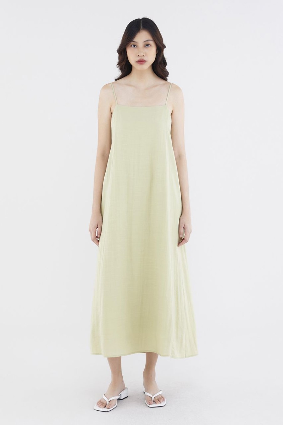 Women The Editor's Market Dresses | Shanelle Back-Pleat Dress Gooseberry