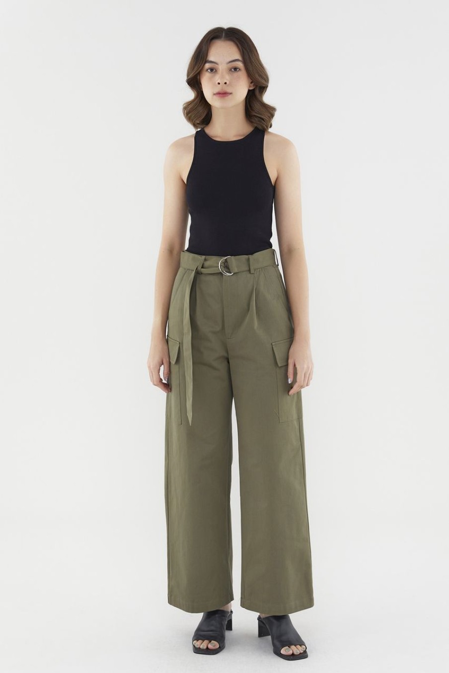 Women The Editor's Market Pants | Celeste Utility Pants Slate Green