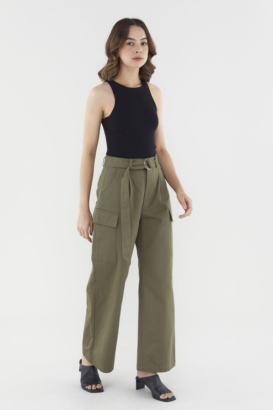 Women The Editor's Market Pants | Celeste Utility Pants Slate Green