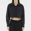 Women The Editor's Market Tops | Casavie Crop Shirt Black