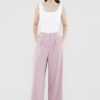 Women Palette Pants | Elicia Wide-Leg Pants Chalk Pink