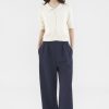 Women The Editor's Market Tops | Elsee Knit Polo Tee Oat