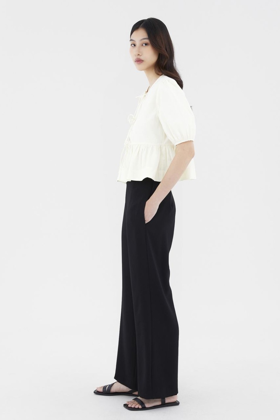 Women The Editor's Market Pants | Zion Wide Leg Pants Black