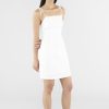 Women The Editor's Market Dresses | Farsa Linen Tie-Strap Dress White