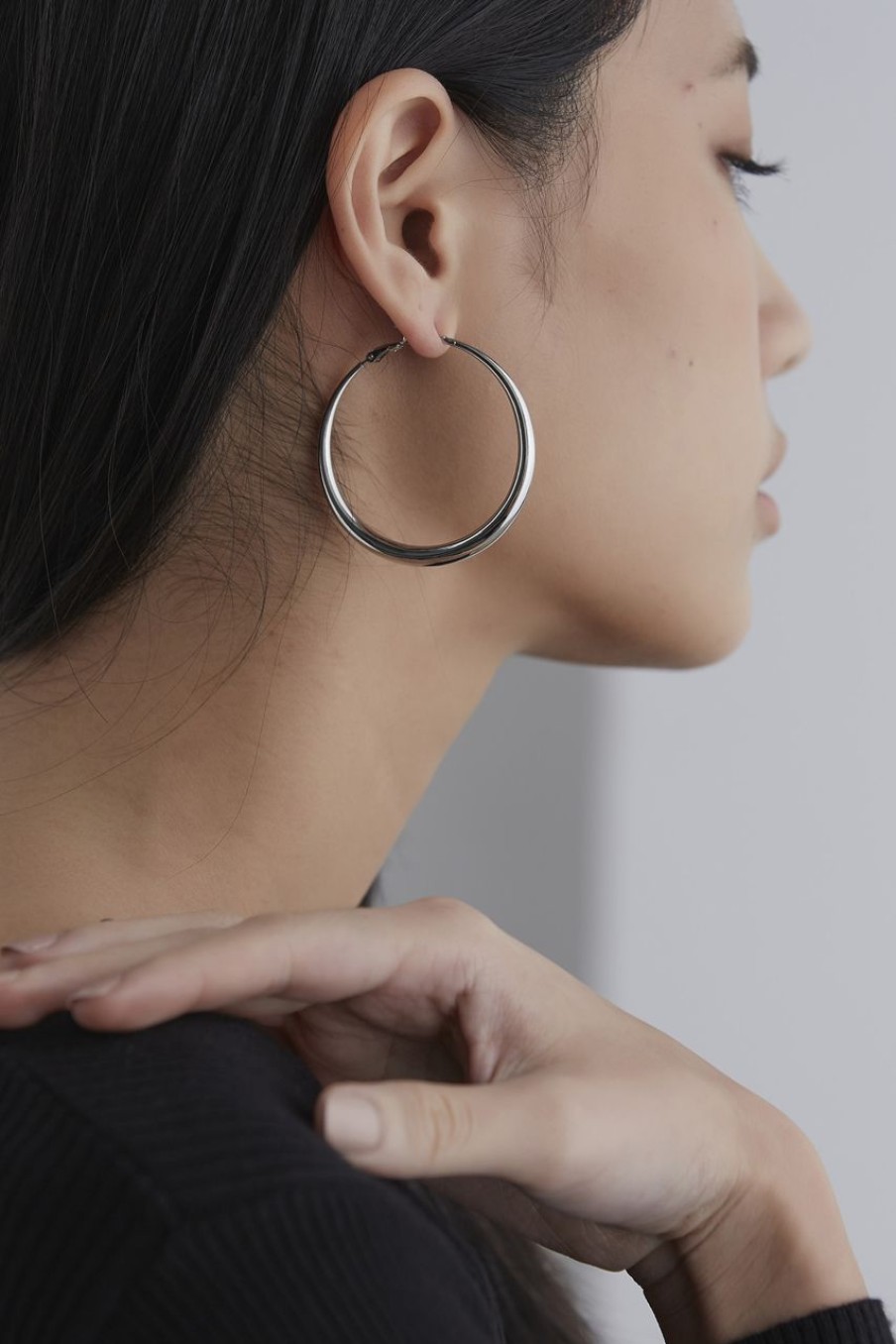 Women Afterall Earrings | Cacie Hoop Earrings Silver