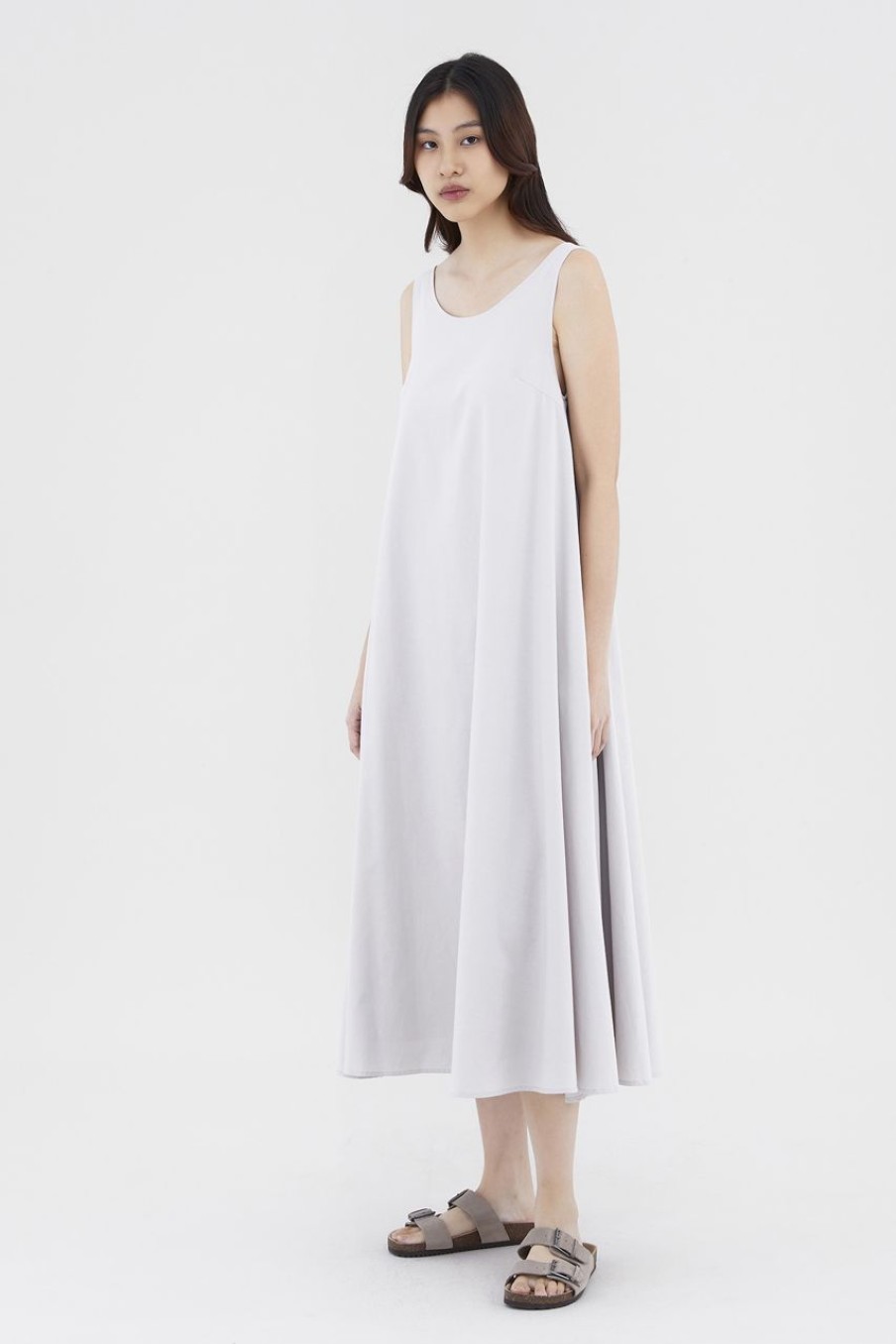 Women The Editor's Market Dresses | Londyn Tent Dress Fog