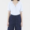 Women The Editor's Market Tops | Avery Polo Top Baby Blue