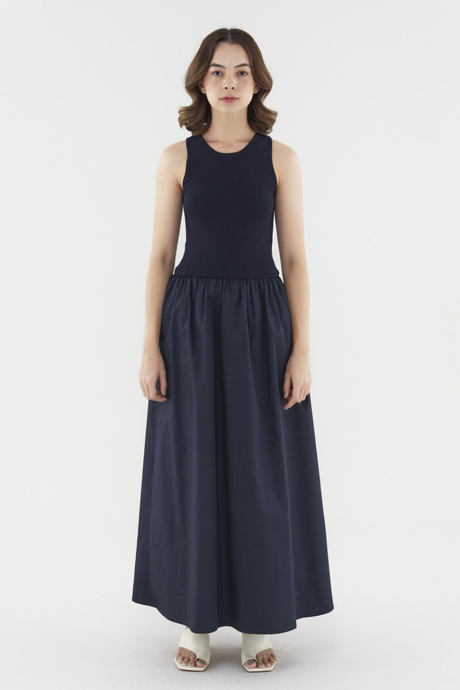 Women The Editor's Market Dresses | Andreana Tank Maxi Dress Navy Blue