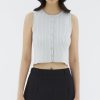 Women The Editor's Market Tops | Hosan Button-Down Knit Tank Snow