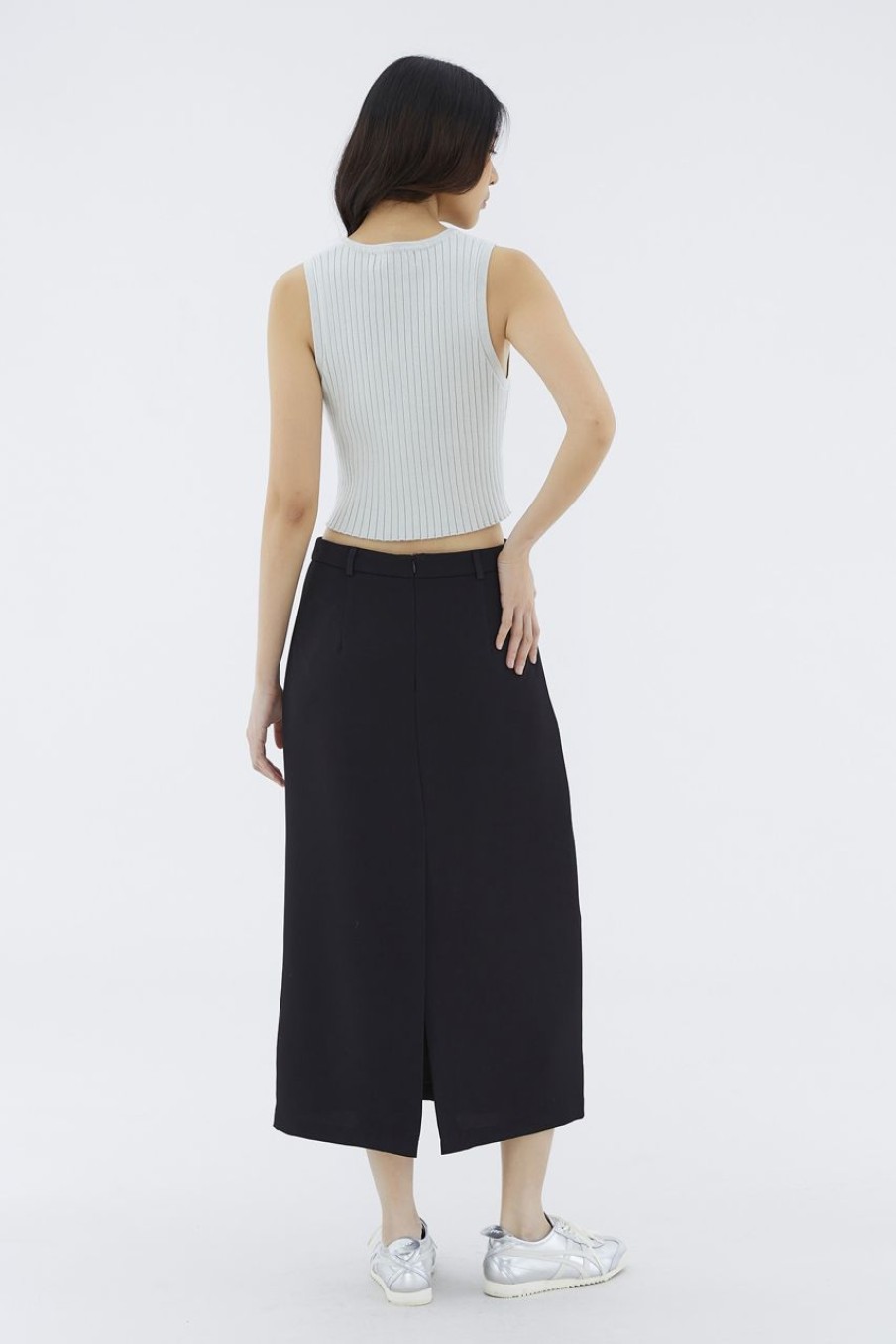 Women The Editor's Market Tops | Hosan Button-Down Knit Tank Snow