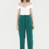 Women The Editor's Market Pants | Ricca Tapered Pants Forest Green