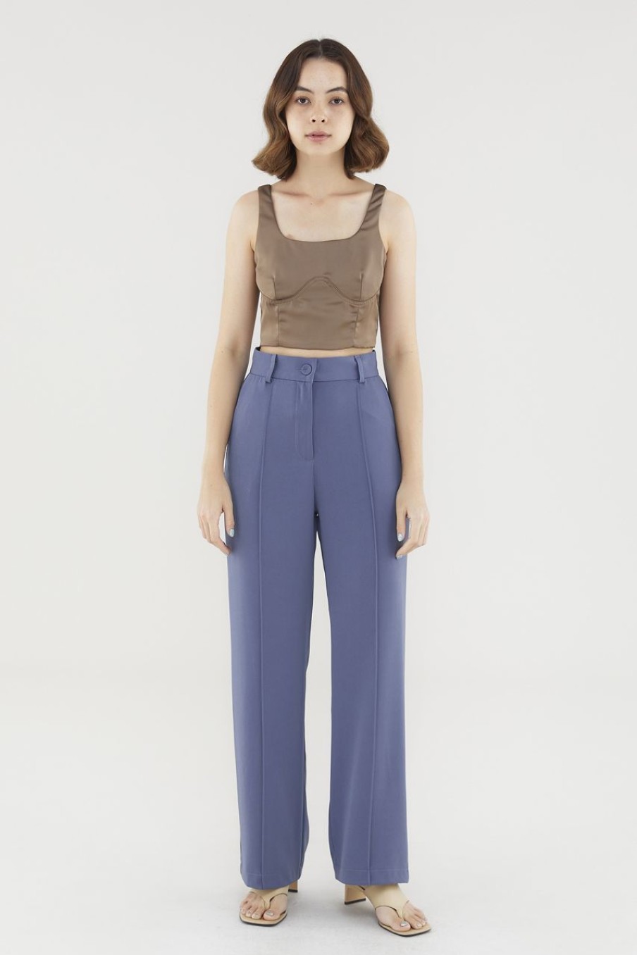 Women The Editor's Market Pants | Edelyn High-Waist Pants Slate Blue