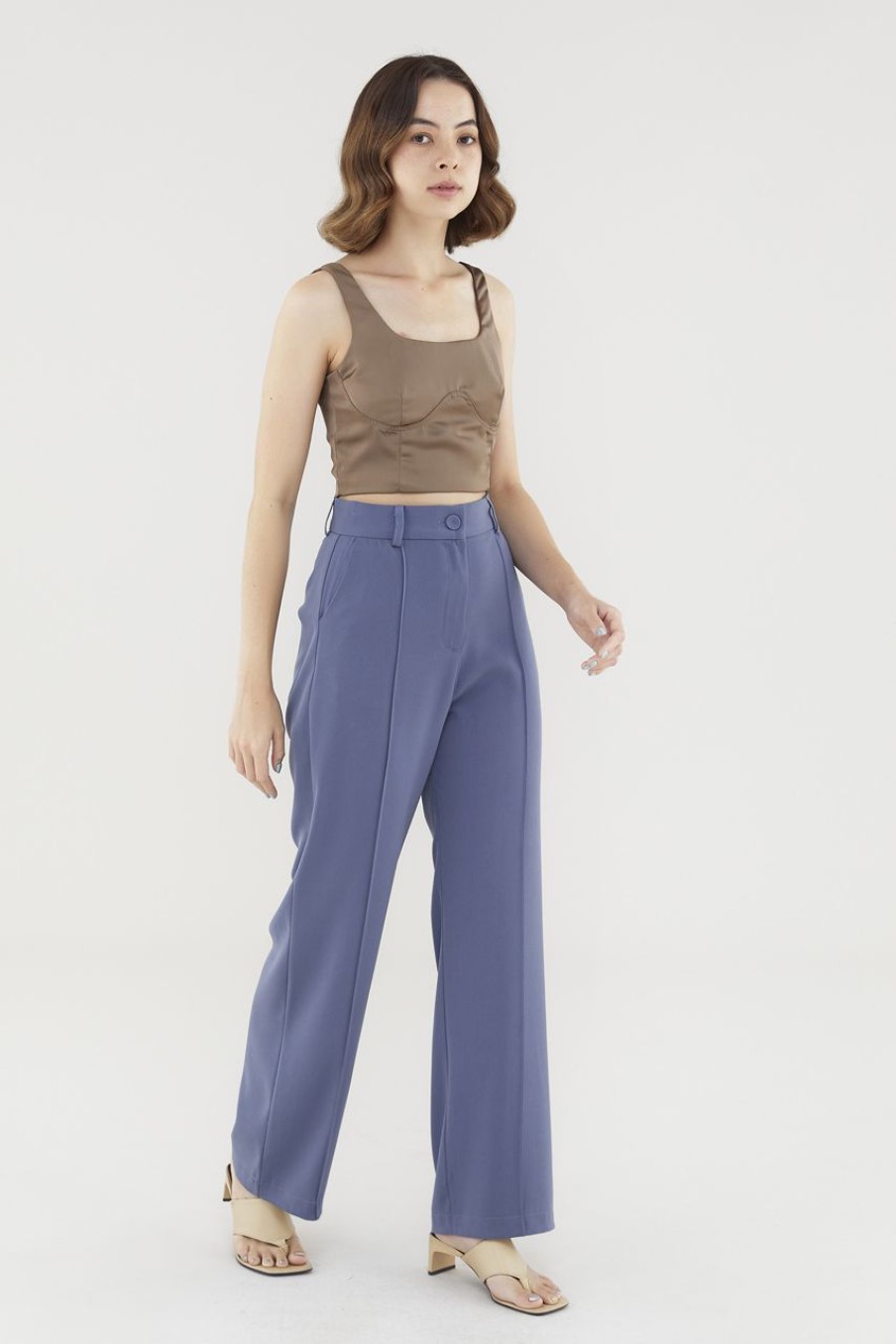 Women The Editor's Market Pants | Edelyn High-Waist Pants Slate Blue