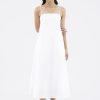 Women The Editor's Market Dresses | Jayleana Linen Bias-Cut Dress White