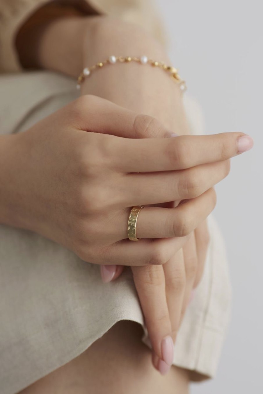 Women Afterall Rings | Leena Ring Matte Gold