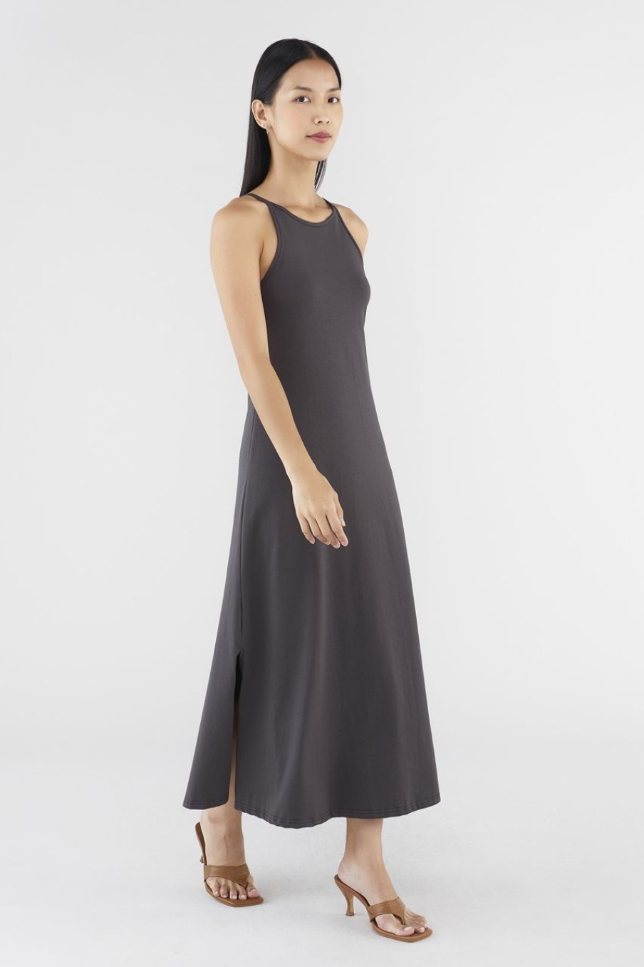 Women The Editor's Market Dresses | Matilda Jersey Tank Dress Graphite