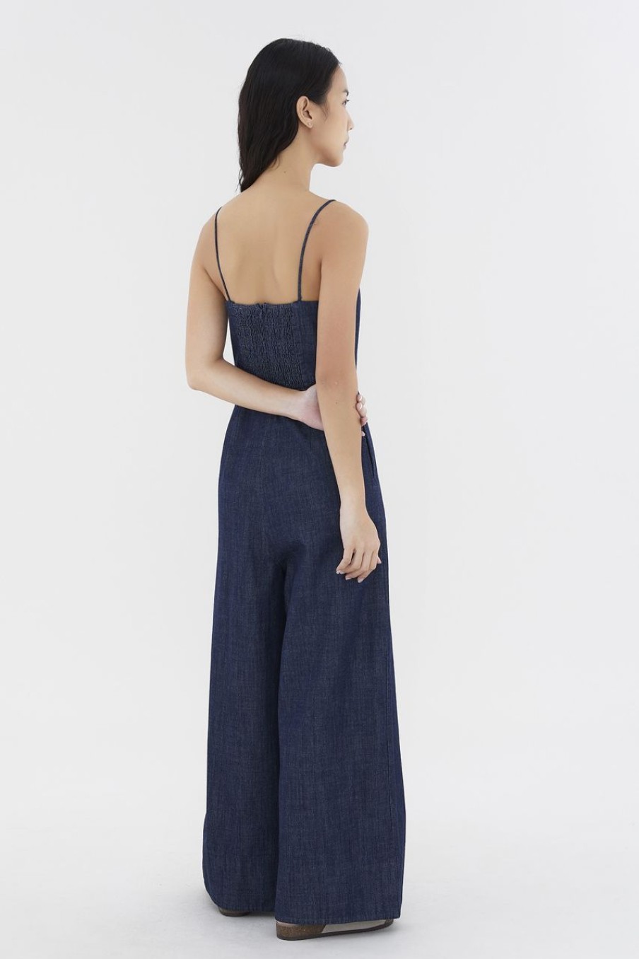 Women The Editor's Market Jumpsuits | Henzo Denim Wide Leg Jumpsuit Dark Blue