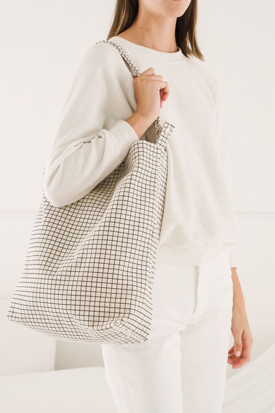 Women Baggu Bags | Baggu Duck Bag Natural Grid