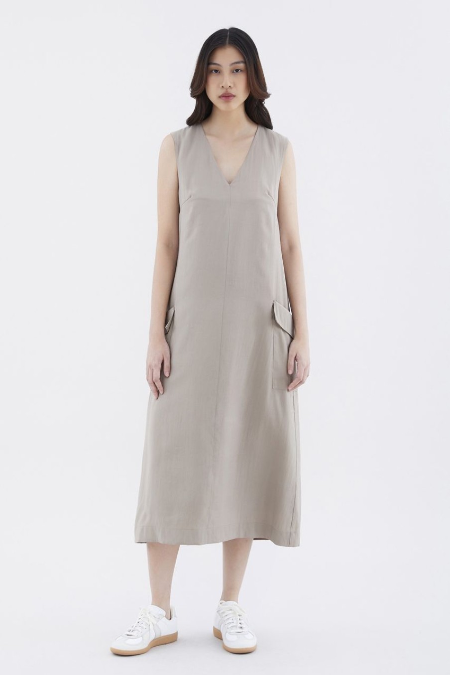 Women The Editor's Market Dresses | Glenich Tent Dress Taupe