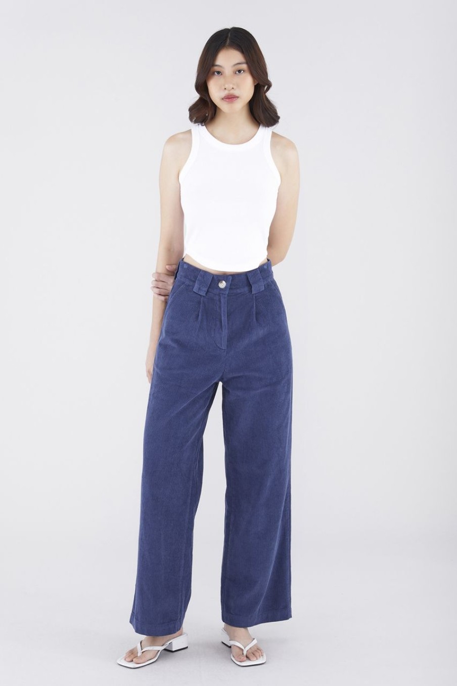 Women The Editor's Market Pants | Judel Corduroy Pants Heron