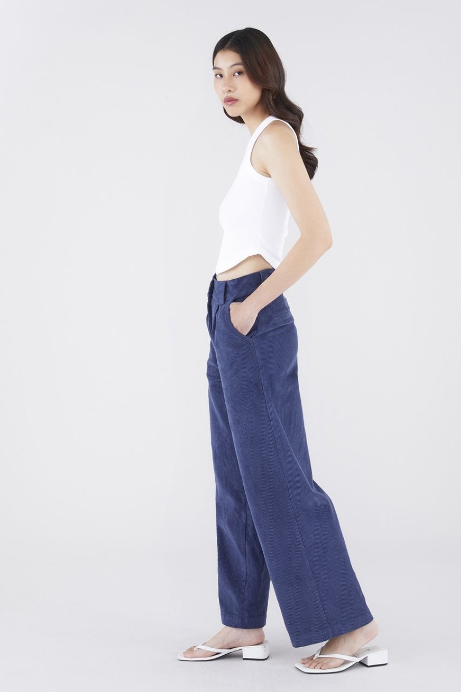 Women The Editor's Market Pants | Judel Corduroy Pants Heron