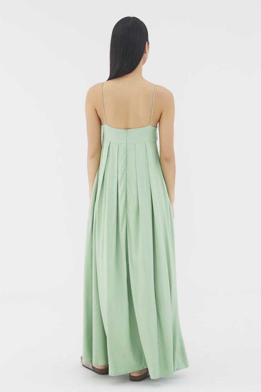 Women The Editor's Market Dresses | Geniver Pleated Dress Apple Green