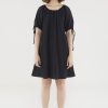 Women The Editor's Market Dresses | Luna Puff-Sleeve Dress Black