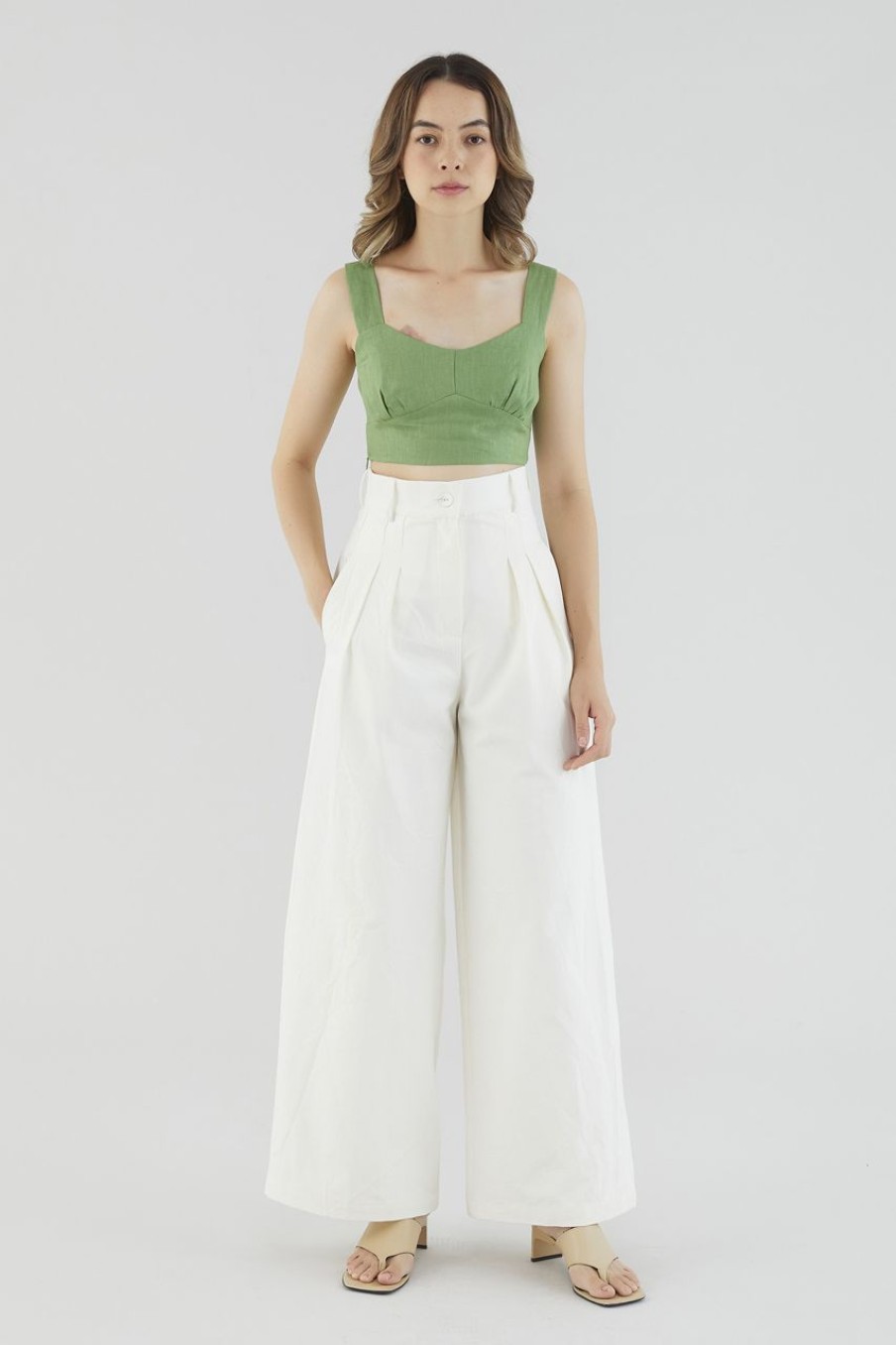 Women The Editor's Market Pants | Kerifa Wide-Leg Pants Ivory