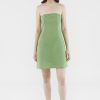 Women The Editor's Market Dresses | Margot Linen Tube Dress Matcha