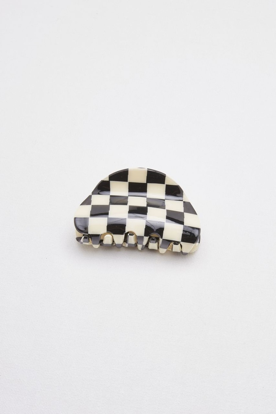 Women Afterall Hair Accessories | Reida Hair Claw Ivory/ Black Checks