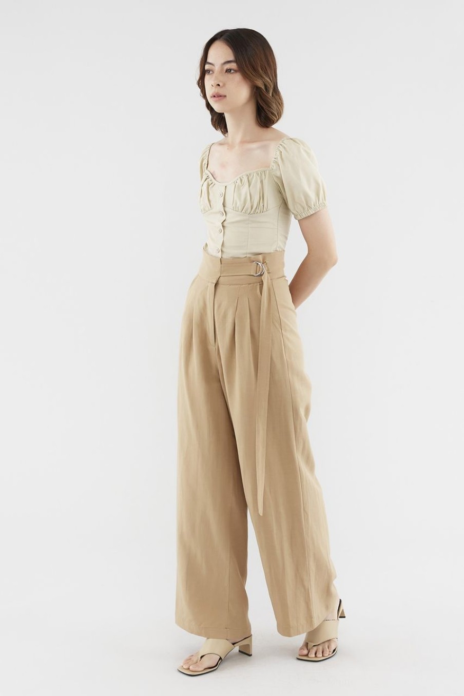 Women The Editor's Market Pants | Omyra Belted Pants Caramel