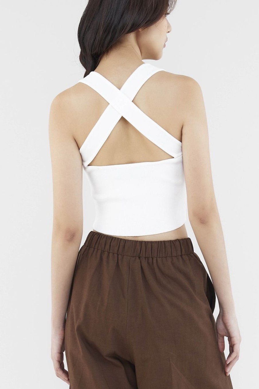 Women The Editor's Market Tops | Dayna Cross Back Top White