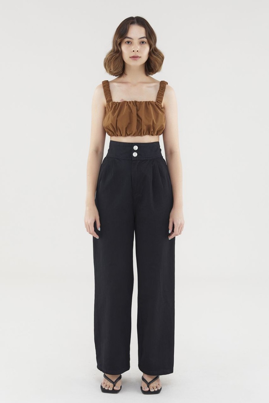 Women The Editor's Market Pants | Cameryn High-Waist Pants Black