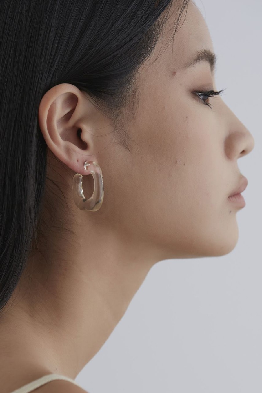 Women Afterall Earrings | Ciara Hoop Earrings Clear