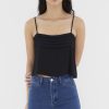 Women The Editor's Market Tops | Kaire Pleated Camisole Black