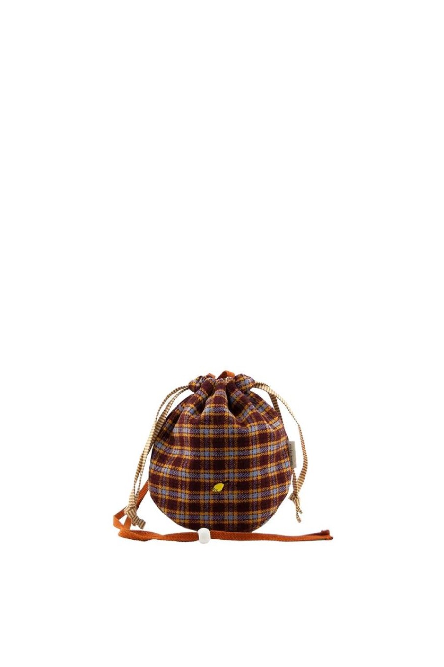 Kids Evryday Studios | Sticky Lemon Pouch Bag Tartan Stormy Purple