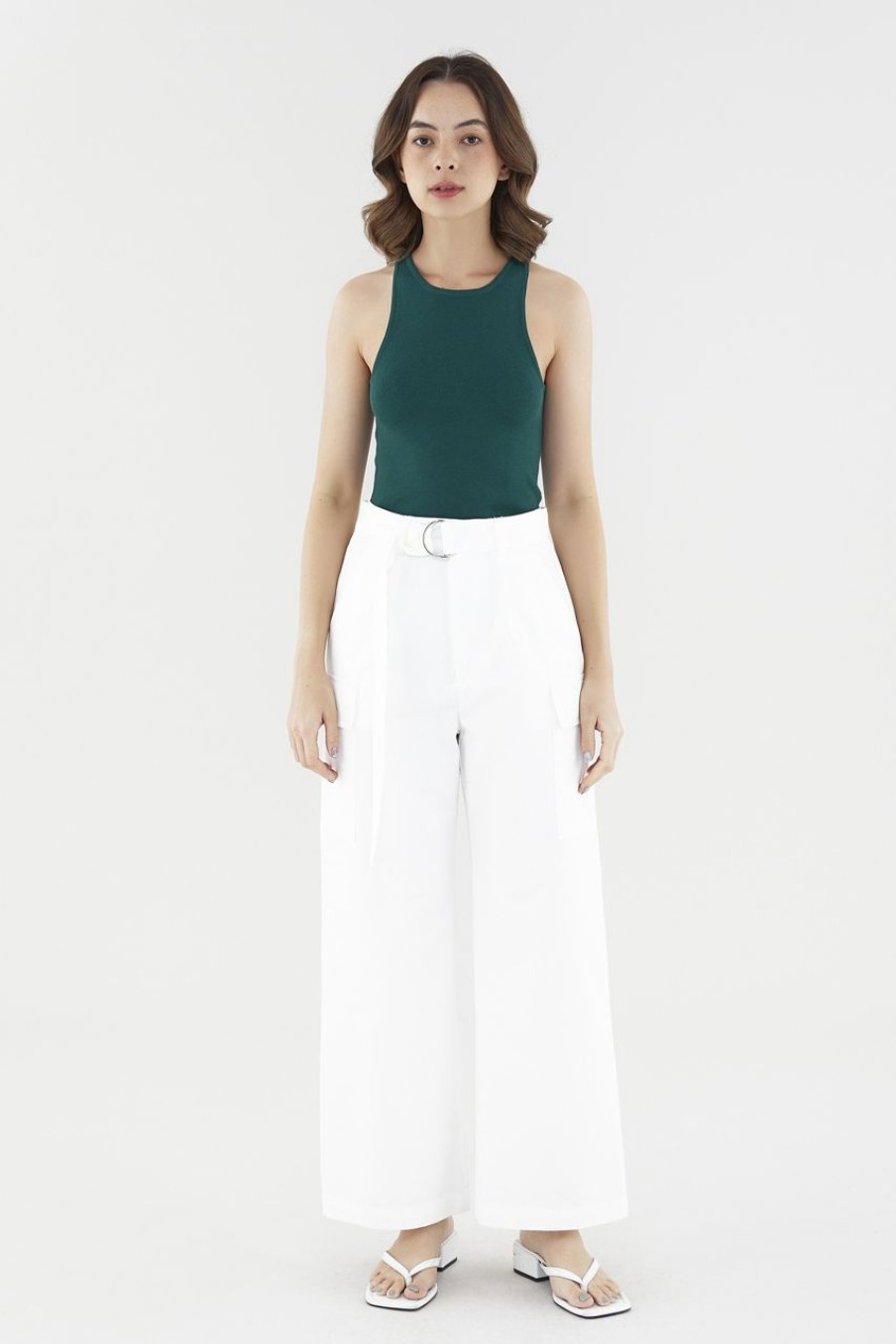 Women The Editor's Market Pants | Celeste Utility Pants White