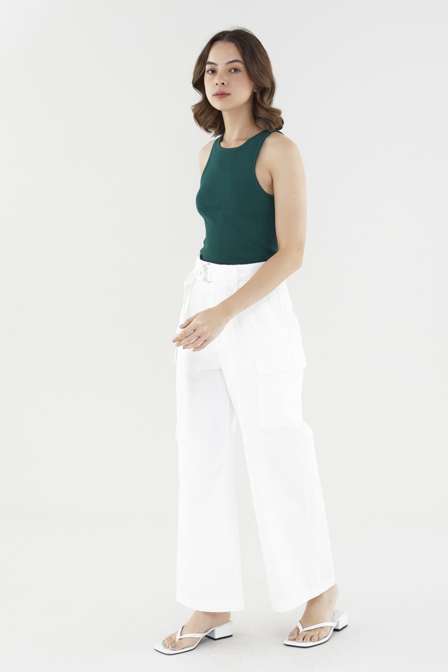 Women The Editor's Market Pants | Celeste Utility Pants White