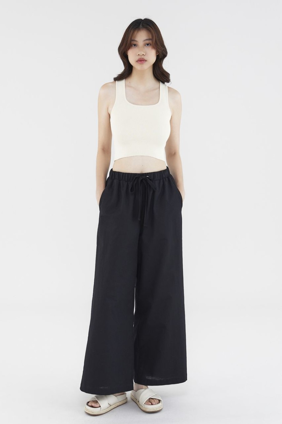 Women The Editor's Market Pants | Sirena Drawstring Pants Black