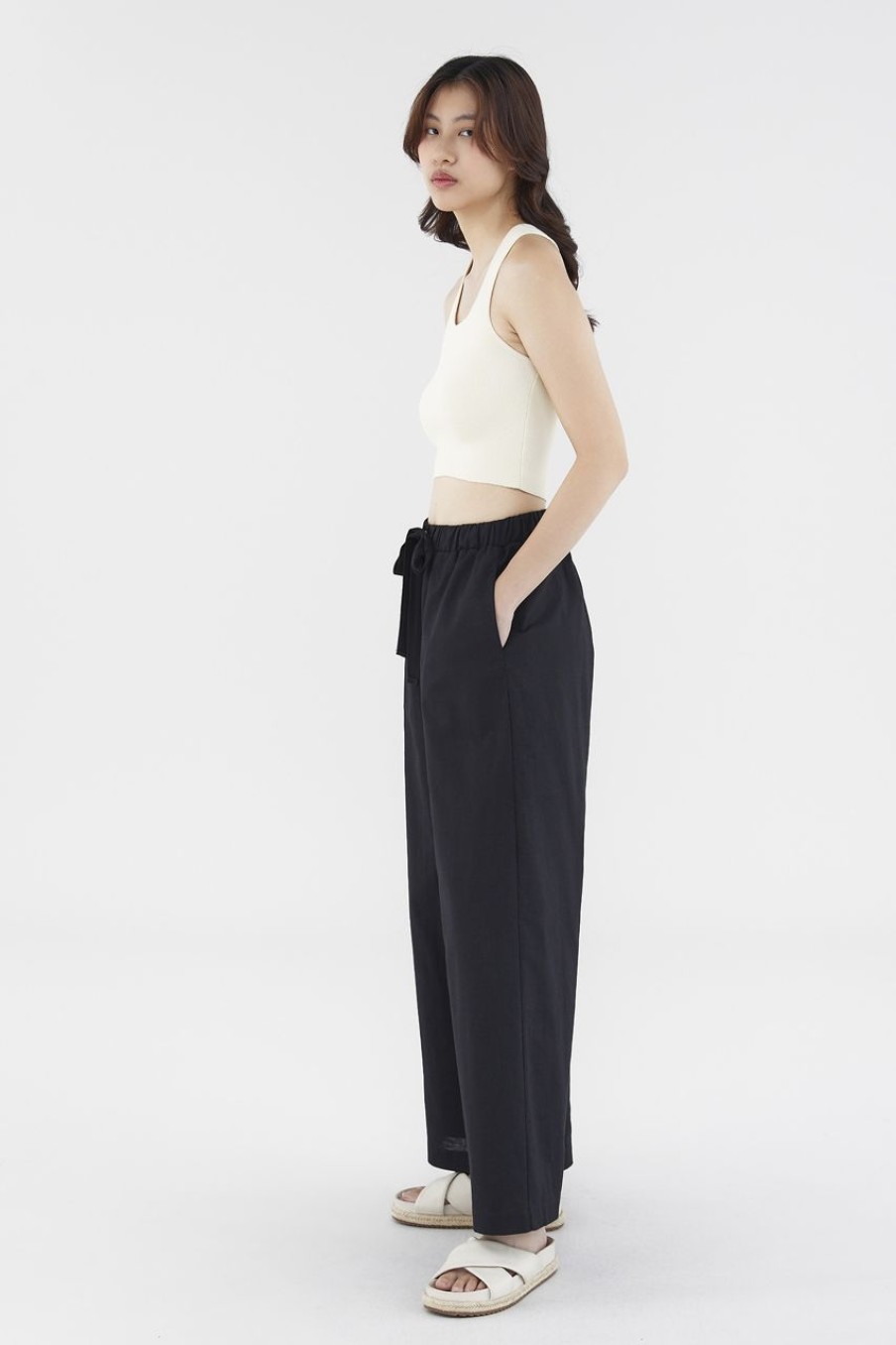 Women The Editor's Market Pants | Sirena Drawstring Pants Black