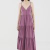 Women The Editor's Market Dresses | Cadence Bustier Tiered Dress Mauve Pink