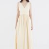 Women The Editor's Market Dresses | Hazell Padded V-Neck Dress Vanilla