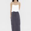 Women The Editor's Market Skirts | Arvide Cargo Skirt Charcoal